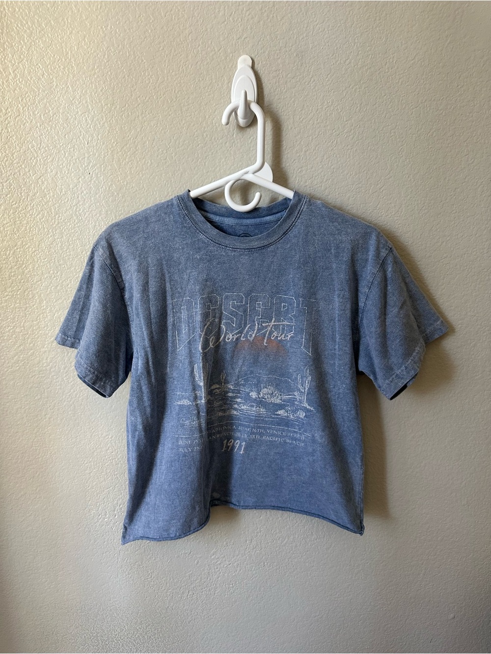 Washed Blue Short-Sleeve Desert Graphic Tee